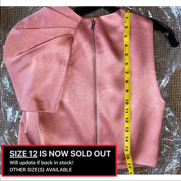 Alice + Olivia Ada Light Pink Ruffle Crop Top - Picture 14 of 16